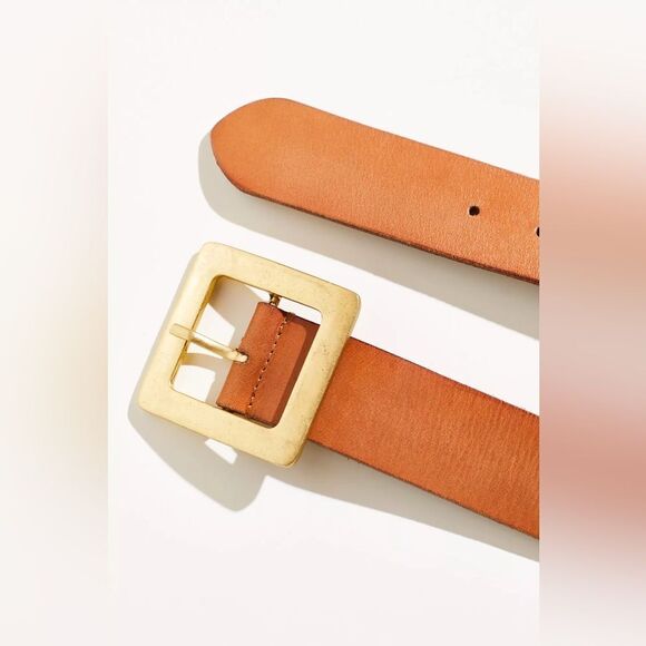 Free‎ People Squared Up Leather Belt M/L - Picture 3 of 5